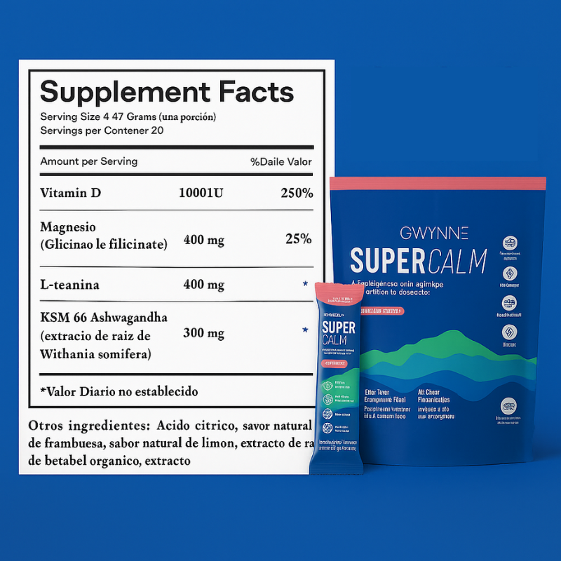 SuperCalm – Mezcla Bebible con Ashwagandha KSM‑66 para Reducir Estrés y Mejorar el Ánimo