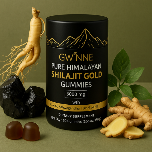 Gwynne™ Shilajit Gummies – Energía Natural, Inmunidad y Vitalidad 3000mg