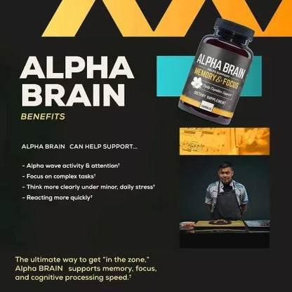 Alpha Brain: Cápsulas Nootrópicas para Memoria, Concentración y Función Cognitiva