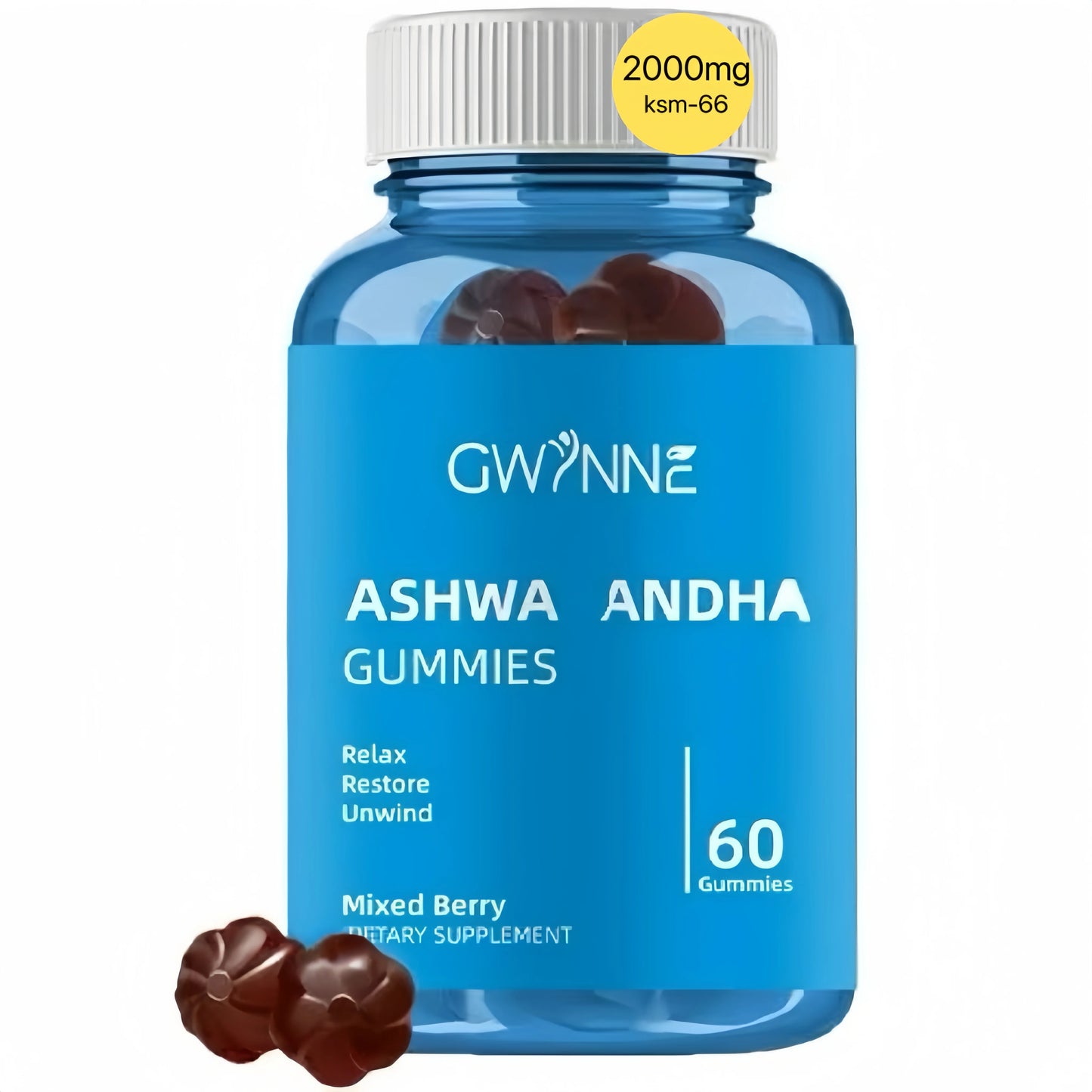 Gomitas con Ashwagandha – Vitaminas para el Estrés, Sueño y Bienestar | Sabor Bayas Mixtas
