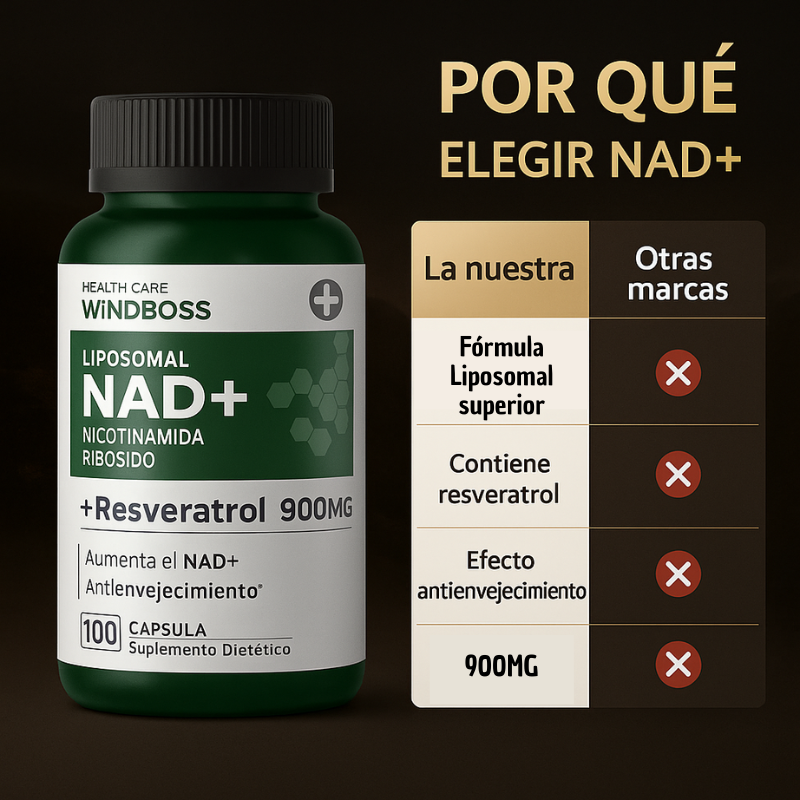 NAD+ 900 mg – Suplemento Antienvejecimiento con Nicotinamide Riboside